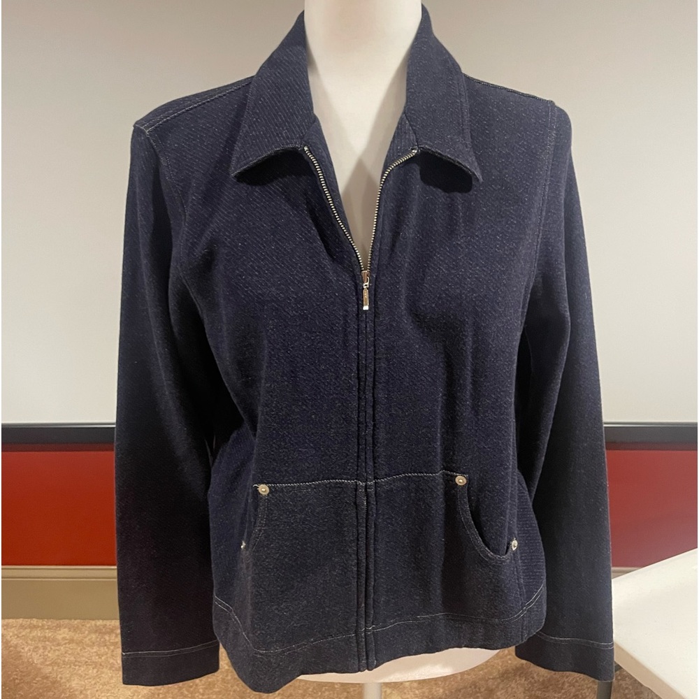 Ann Taylor Loft. Track suit. LP top Small bottoms.  Denim look. Soft material.